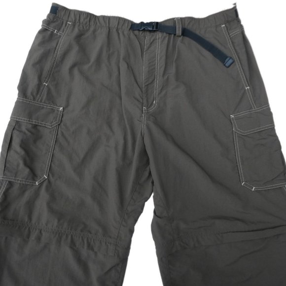 44x36 REI Convertible Pants Zip Legs Cargo Waist Cincher Brown Nylon SPF 50 XXL - Picture 3 of 9